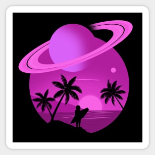 Outer Space Beach Sticker